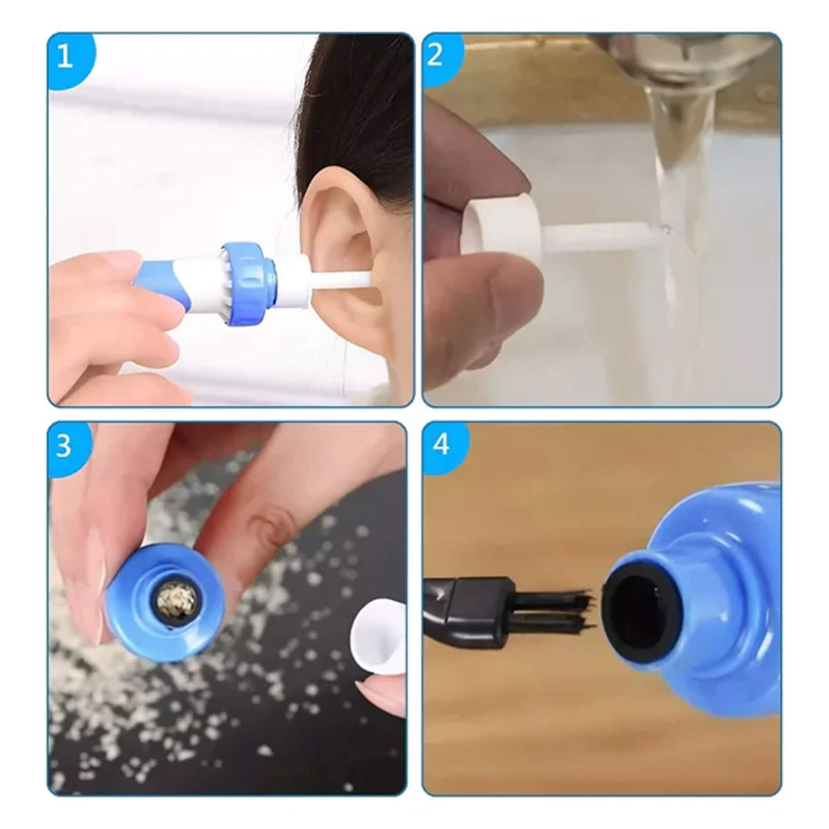 Electric Ear Wax Suction Tool with Medical Grade Silicone Tip and 60-Minute  Battery