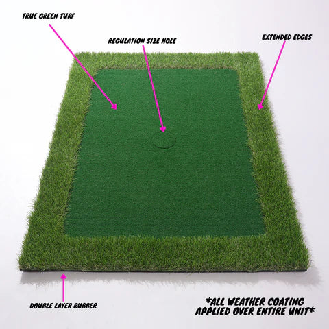 Golf Chipping Mat with Floating Foam Balls and Flag, 2x3  Feet