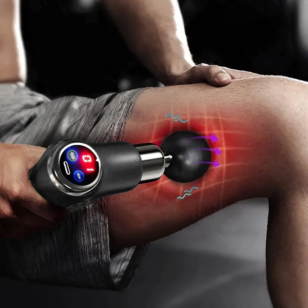 Handheld Percussion Massager with 32 Speed Settings and 4 Interchangeable  Heads