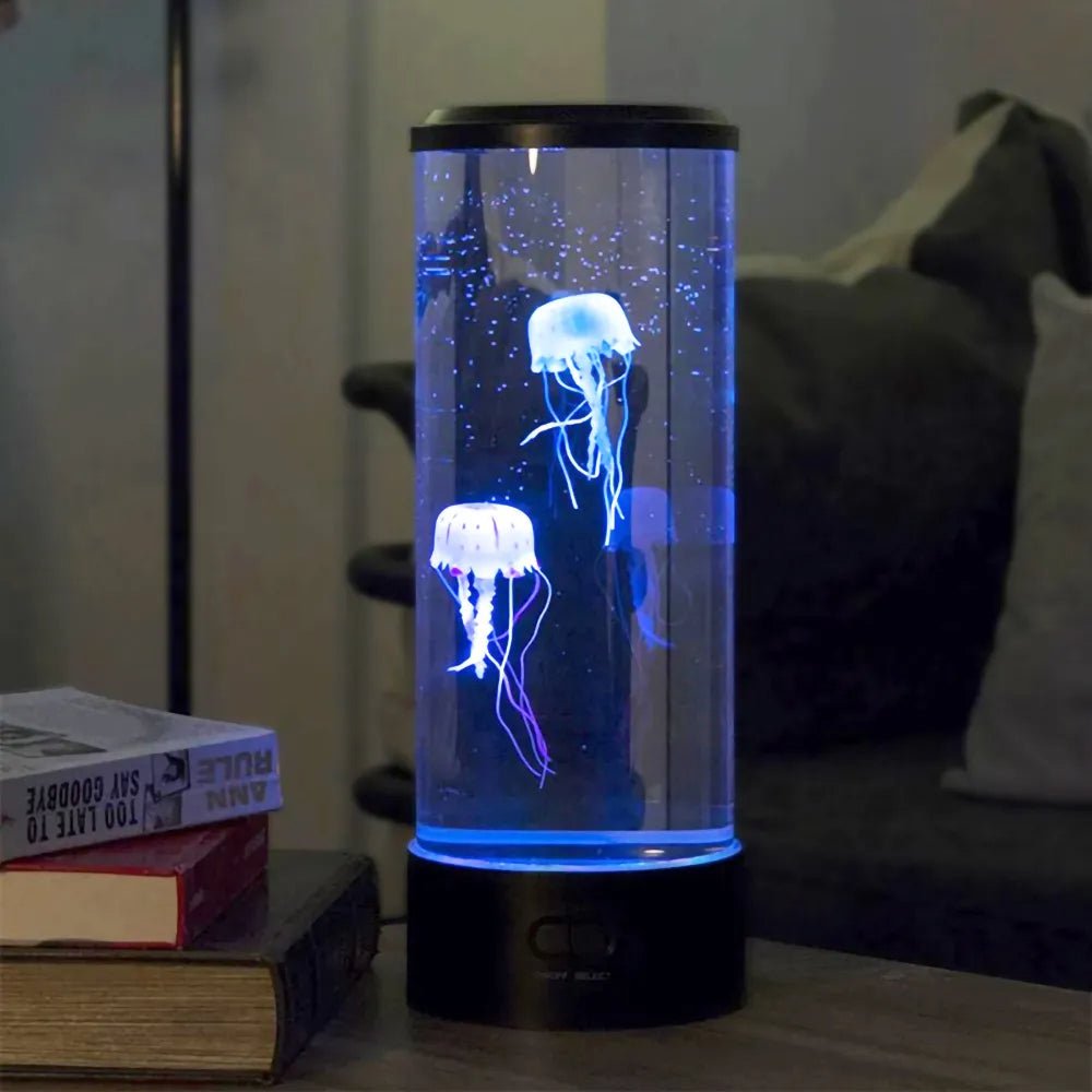 Floating Jellyfish Aquarium Lamp with 5 LED Color Modes and Quiet  Motor