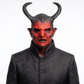 Demon Mask, Realistic Latex Mask with Horns for Halloween Cosplay and Costume Parties