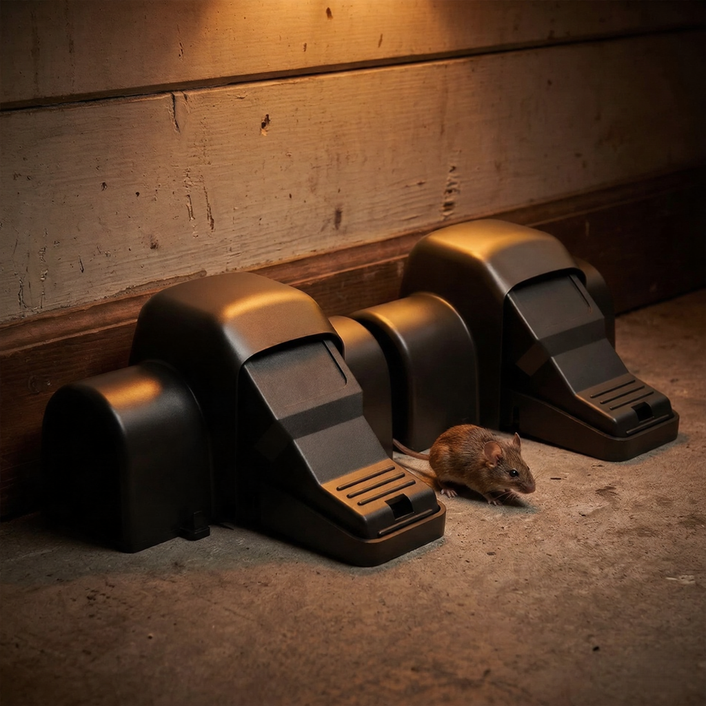 2 Pack Mouse, Rat & Chipmunk Traps, No Accidental Triggers, Indoor & Outdoor Use