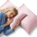 2 Pack Cooling Pillowcase, Silky Smooth Wrinkle Free Sleep Enhancer, Breathable Soft Cases for Night Sweat Relief