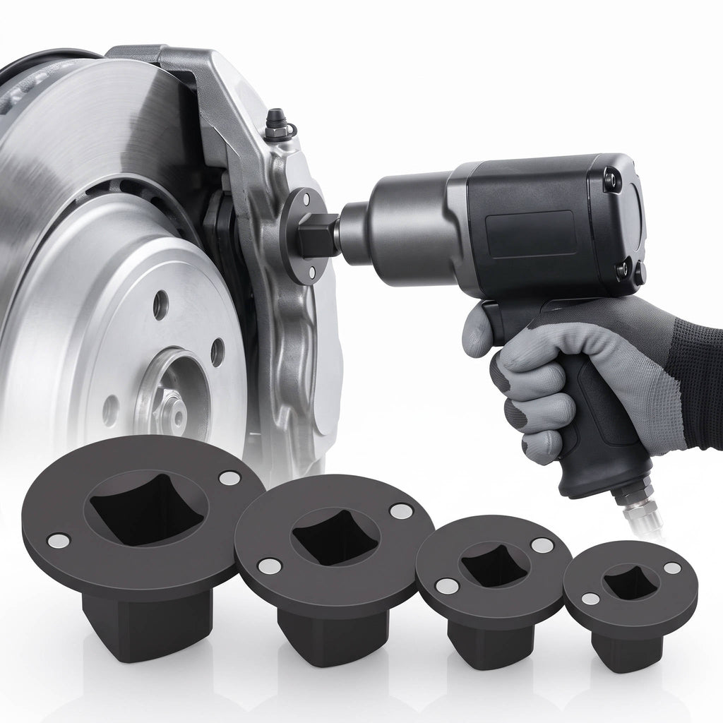 4 Piece Impact Socket Adapter Set, Low Profile Stubby Drive Ratchet Adapters, 0.25 to 1 inch for Tight Spaces