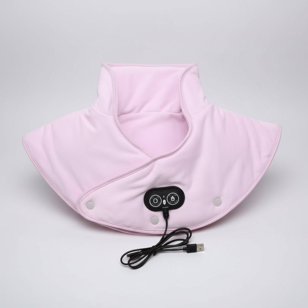 Heating Pad for Neck and Shoulders with Vibration Massage, Three Heat  Levels