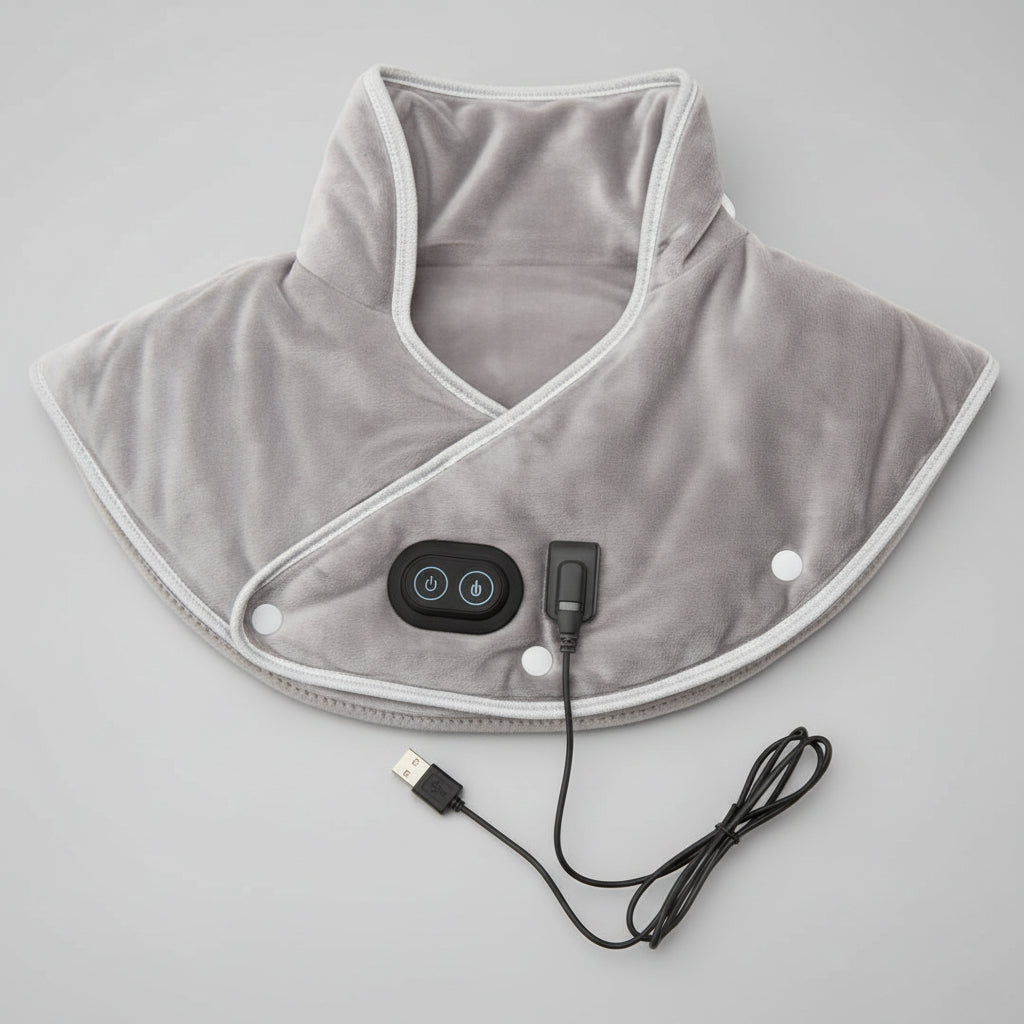 Heating Pad for Neck and Shoulders with Vibration Massage, Three Heat  Levels