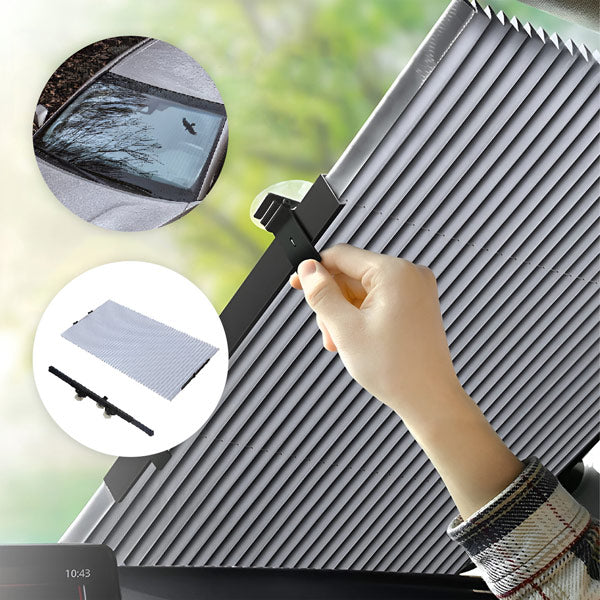 Foldable Car Window Sunshade with Reflective Heat Barrier and UV  Protection