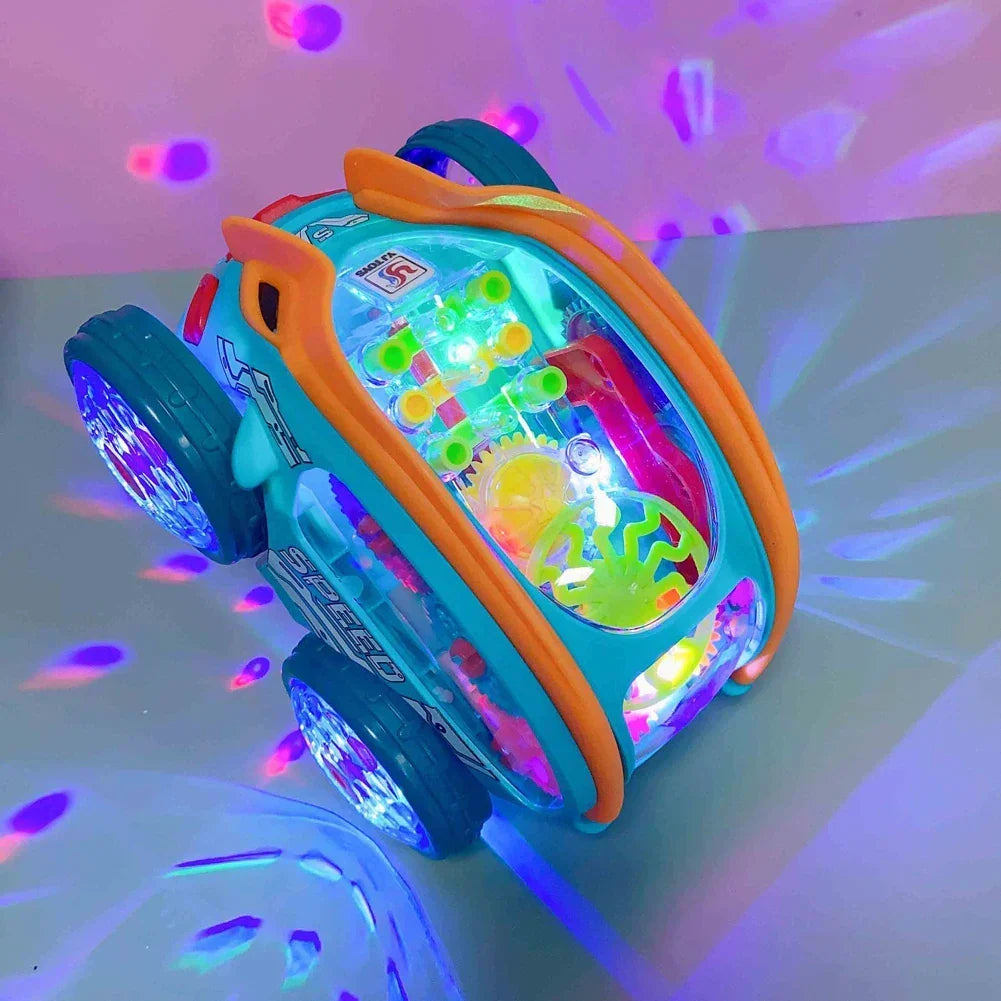 Flipping Stunt Car with Multicolor LED Lights and 360-Degree Rotation