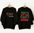 Festive Pullover for Women with Round Neckline and Long Sleeves, Black Holiday Pattern