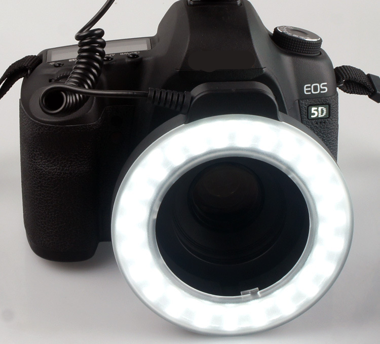 Camera Ring Light with 48 LED Beads and Six Adapter  Rings