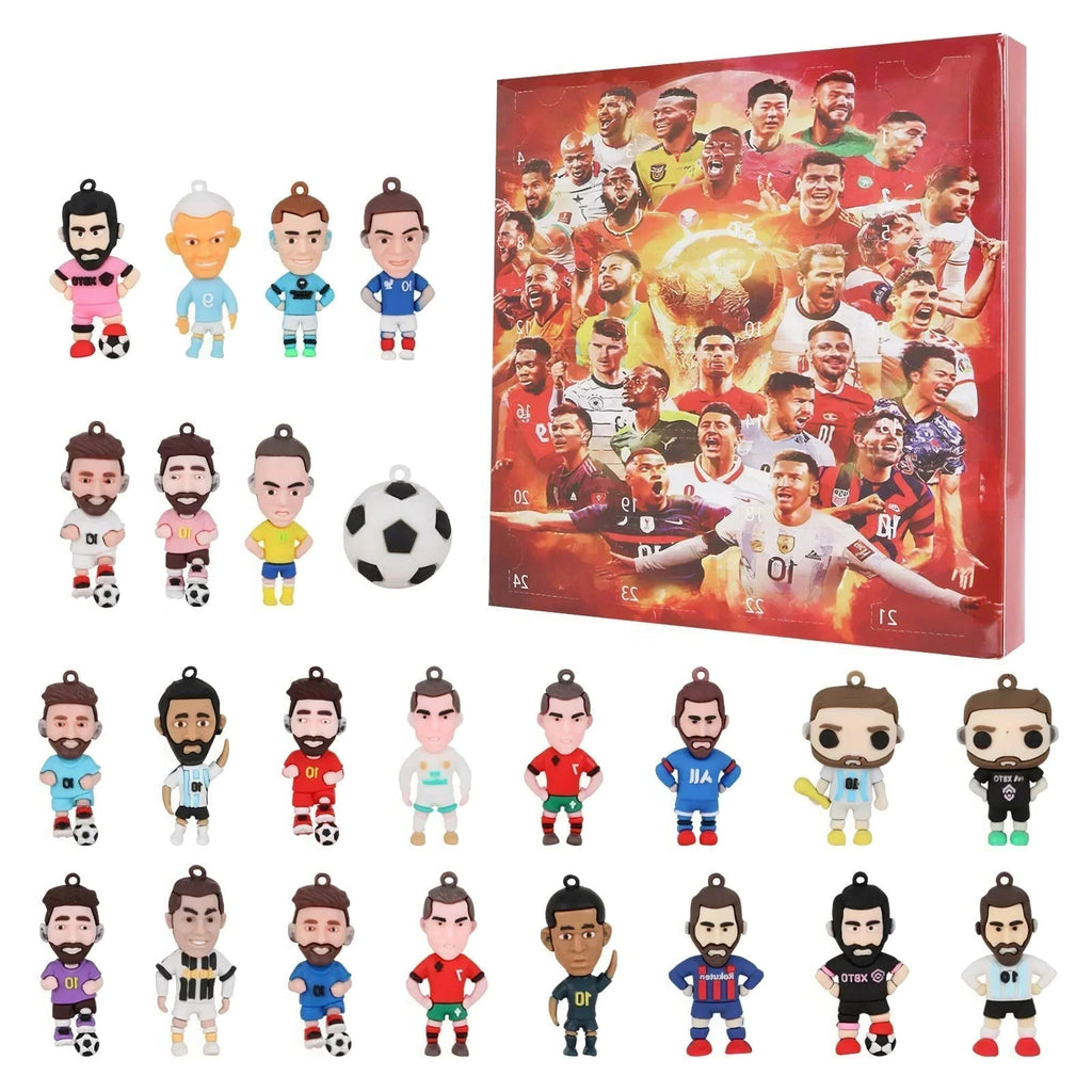 24 Compartment Advent Calendar with Football Toys and Daily Reveals