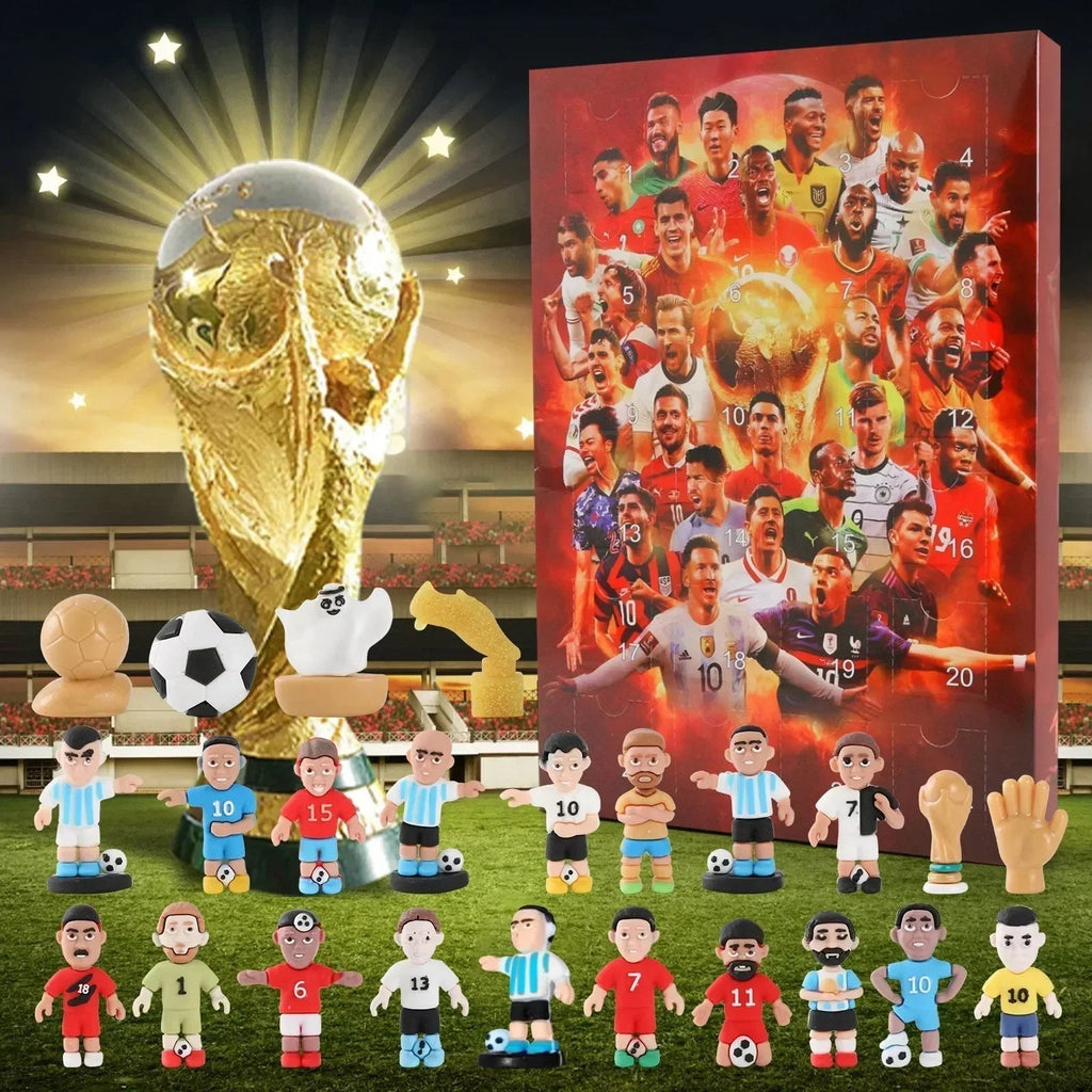 24 Compartment Advent Calendar with Football Toys and Daily Reveals