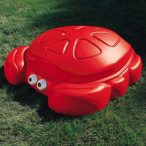 Step2 Crabbie Sandbox Kids Plastic Outdoor Sandbox with Cover