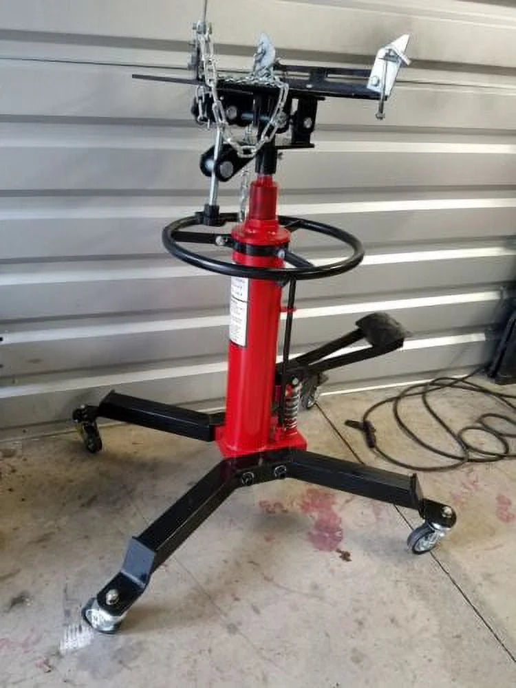 JSTUOKE Hydraulic Car Transmission Jack Vertical Lift,1660 Pounds,360°Rotating Wheel Lift,Red