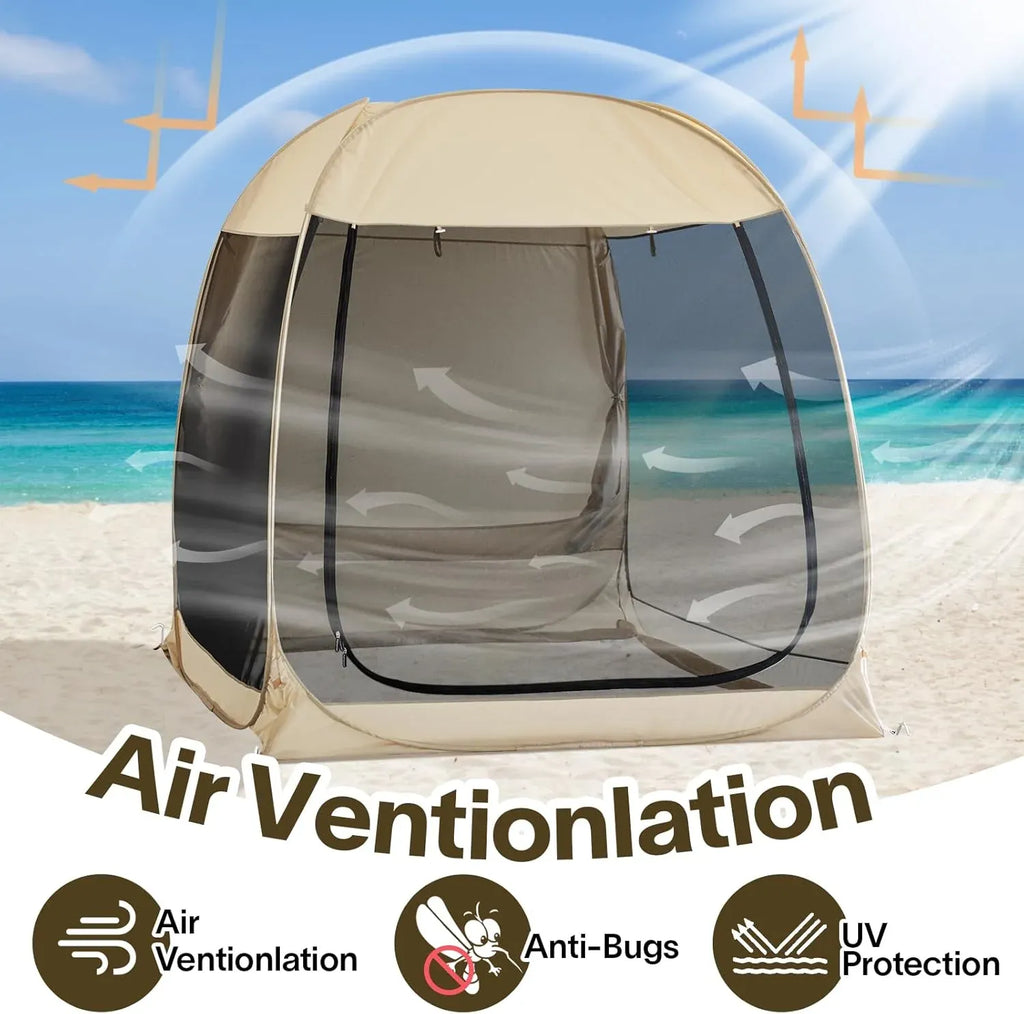 Alvantor Screen House Gazebo, 6-10-15 Person Pop Up Igloo Screened Canopy Tent with Mosquito Netting Sides, Instant UV Resistant Sun Shelter for Garden, Patio, Backyard