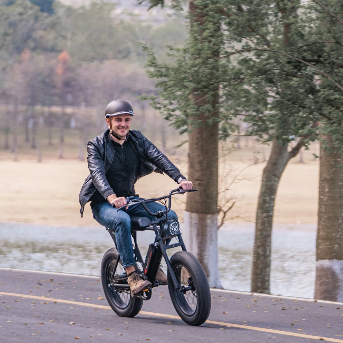 MACFOX Electric Bike, Ebike 500W/48V/10.4Ah, 20 Fat Tire Electric Bicycles Up to 20MPH & 40 Miles with Retro Motorcycle Design, Removable Battery, 50N.m Max Torque