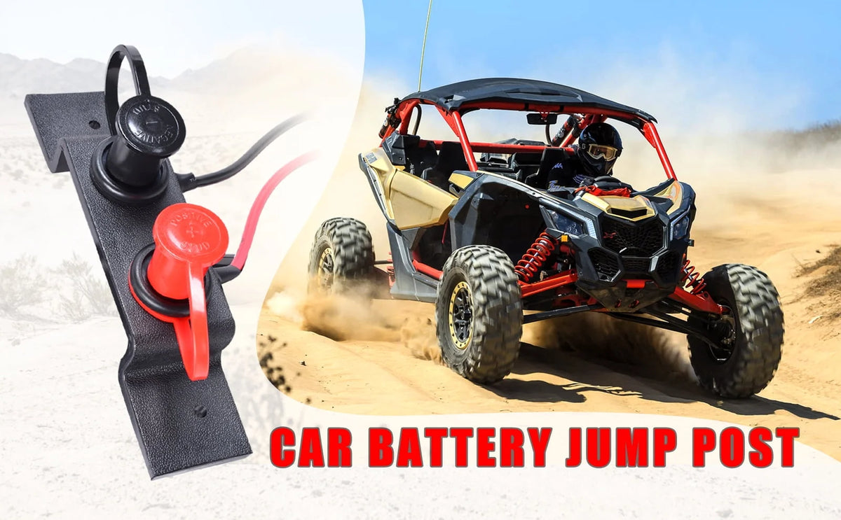 Goldfire UTV Car Battery Jump Post Starter Jump Start Battery Terminals Relocation Kit Work for UTV ATV Car Trucks Diesel Boat