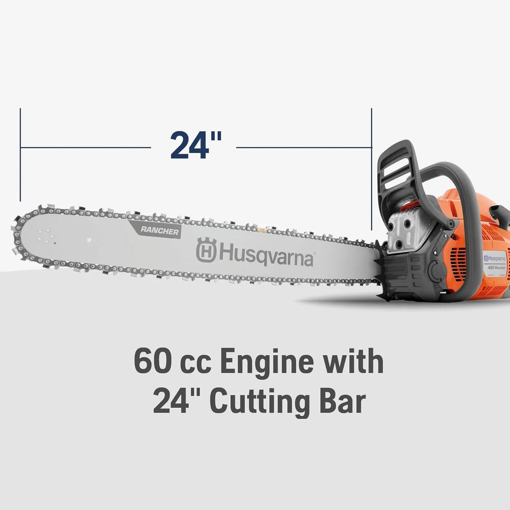 60.3cc 3.6-HP 2-Cycle Gas Chainsaw with 24-Inch Bar