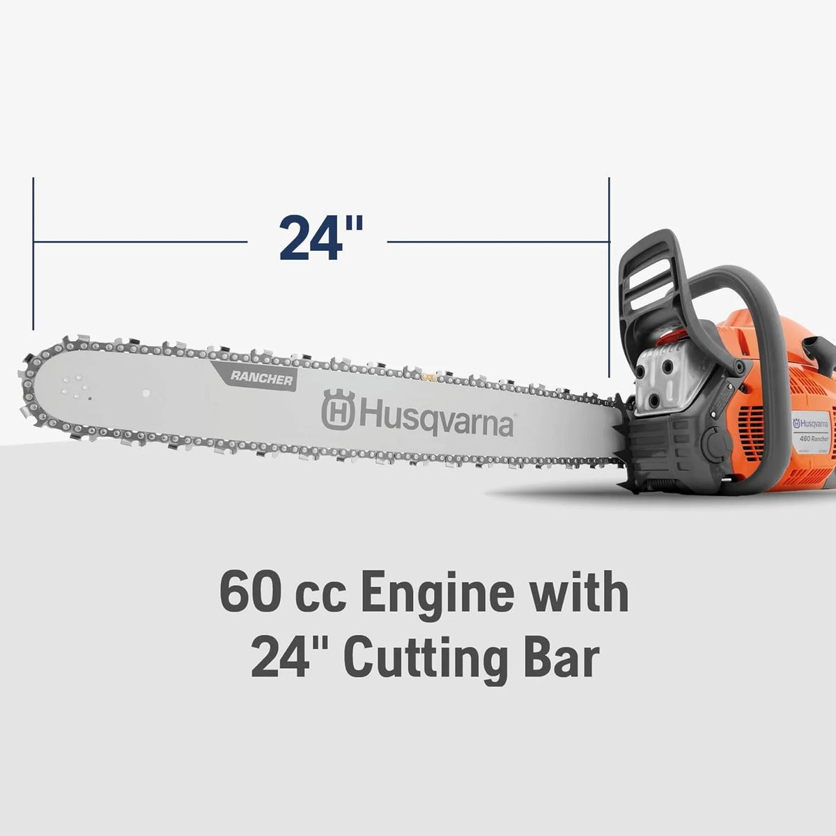 60.3cc 3.6-HP 2-Cycle Gas Chainsaw with 24-Inch Bar