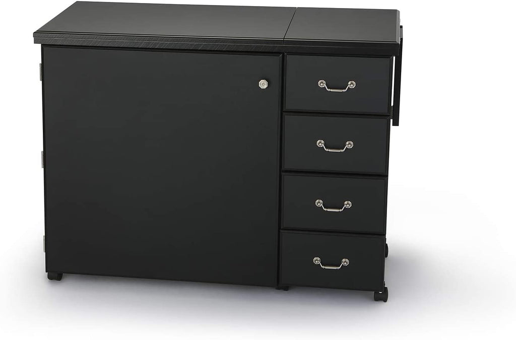 353 Sewing Cabinet with Airlift and Storage, Black