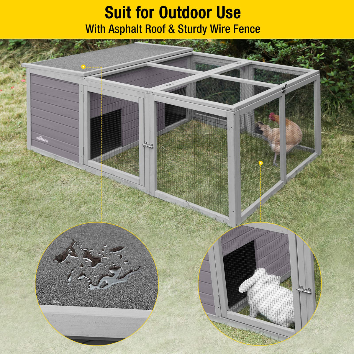 Aivituvin Rabbit Outdoor Playpen Enclosure