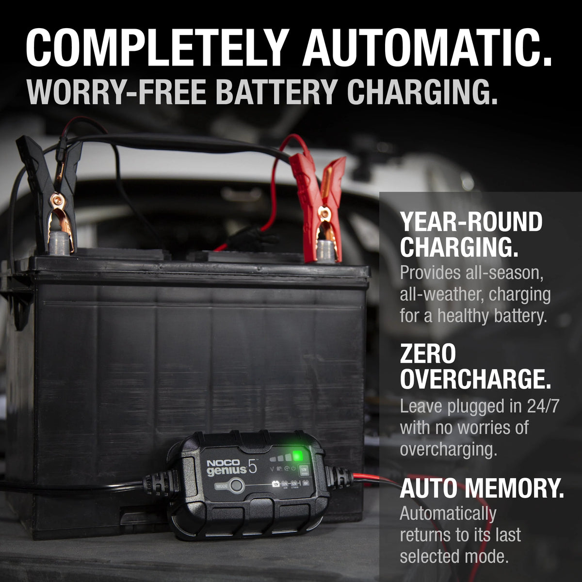 NOCO GENIUS5 6V/12V 5A Smart Battery Charger and Maintainer