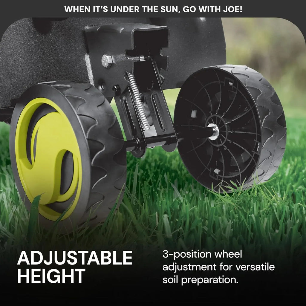 Sun Joe Electric Garden Tiller Cultivator, Steel Tines, 12 Amp, 16 Inch, Black - Heavy-Duty Gardening Machine & Equipment for Gardens, Lawns & Yards, TJ603E