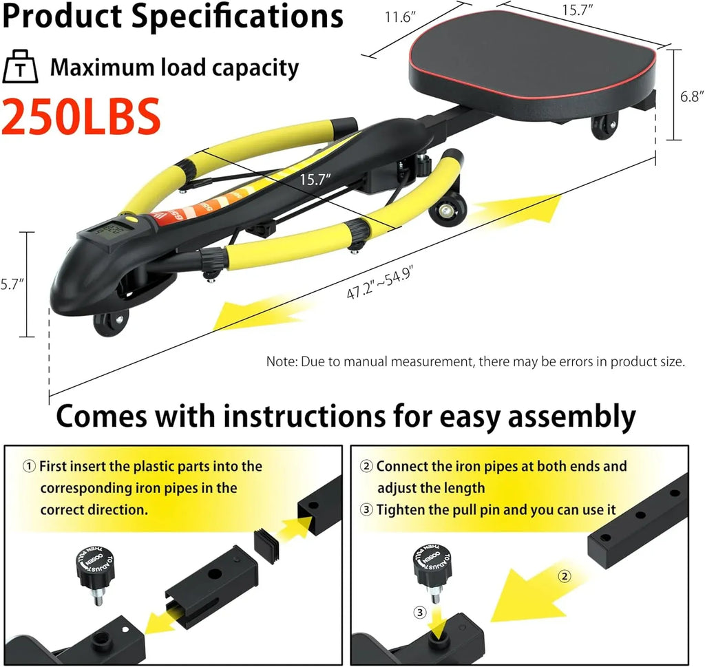 4-in-1 Multi-Functional Rowing Machine AB Workout Machine, Core & Abdominal Trainers, Adjustable Dragonfly Machine, Strength Training Full Body Workout, Home Gym Fitness Equipment