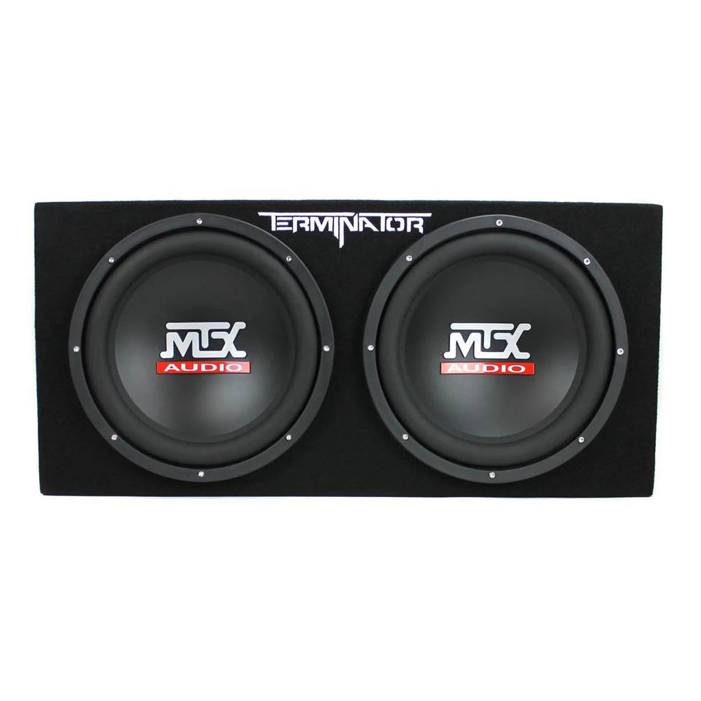 MTX TNE212D 12 1200W Dual Loaded Subwoofer Box + 1500W Amplifier + Capacitor