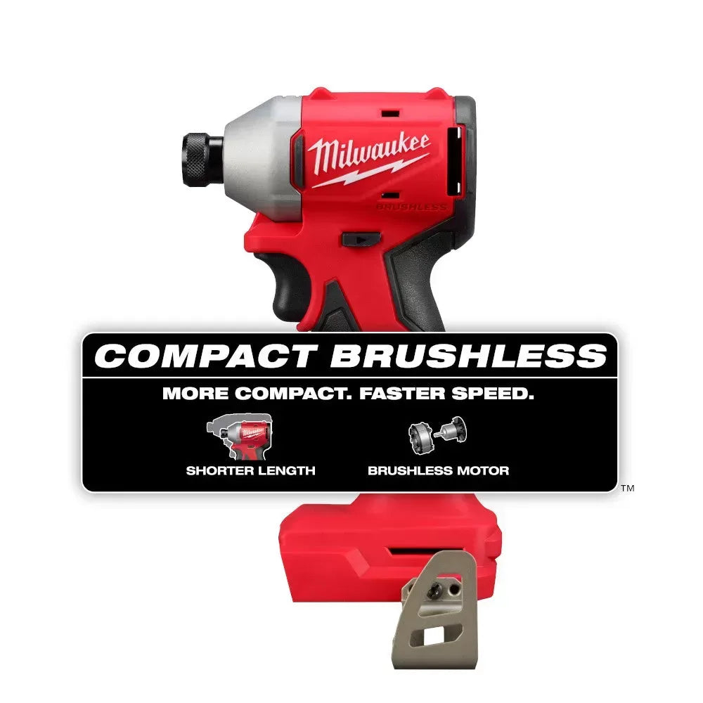 Milwaukee Pre-Sale 3650-20 M18 18V 1/4 Compact Brushless Hex Impact Driver - Bare Tool