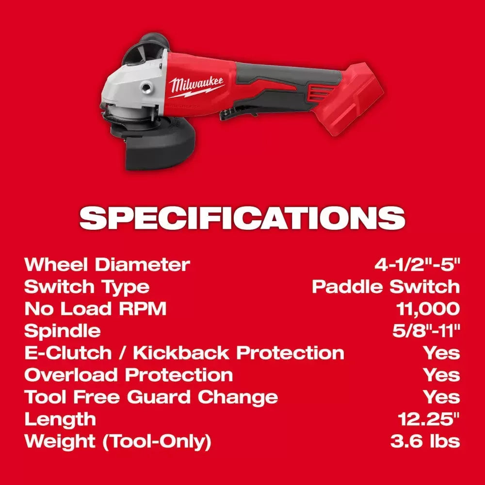 Milwaukee Pre-Sale 2686-20 M18 18V 4-1/2 / 5 Cut-Off Grinder Paddle Switch - Bare Tool