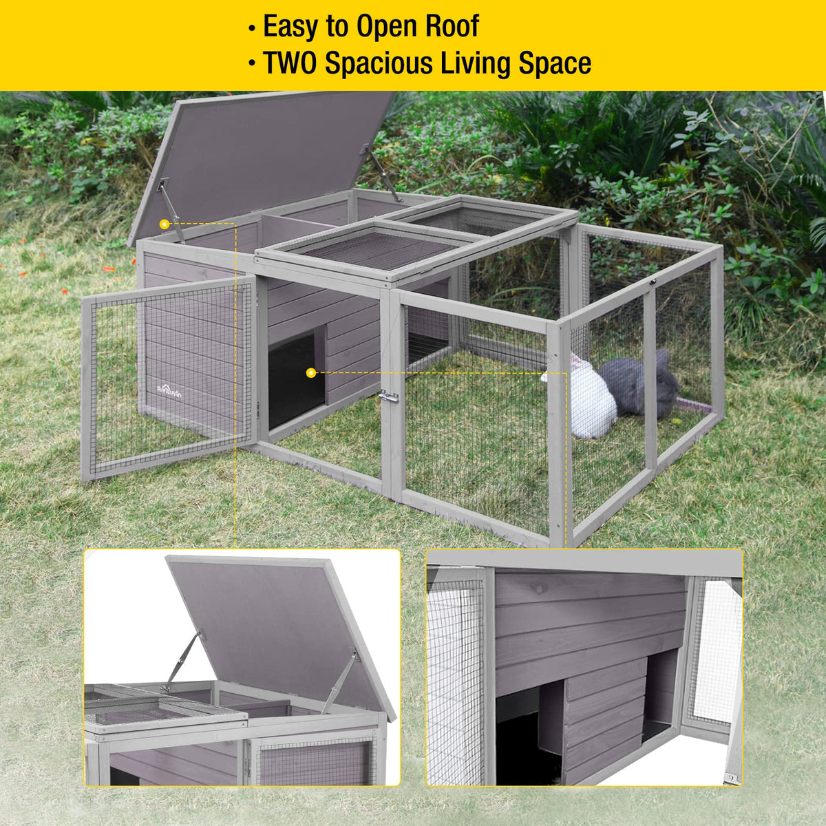 Aivituvin Rabbit Outdoor Playpen Enclosure