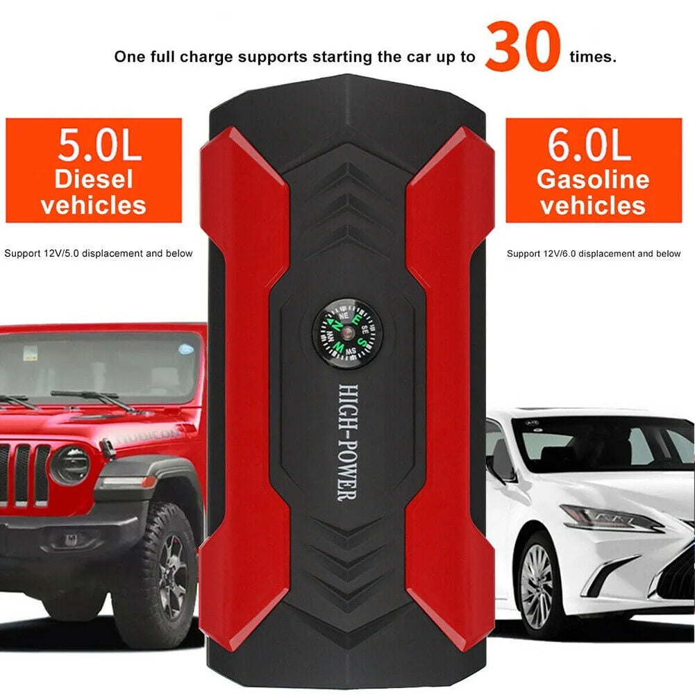 Xhy Jump Starter 12V Car Battery Pack Booster Jumper Box Emergency Start Power Bank Supply Charger with Built-in LED Light