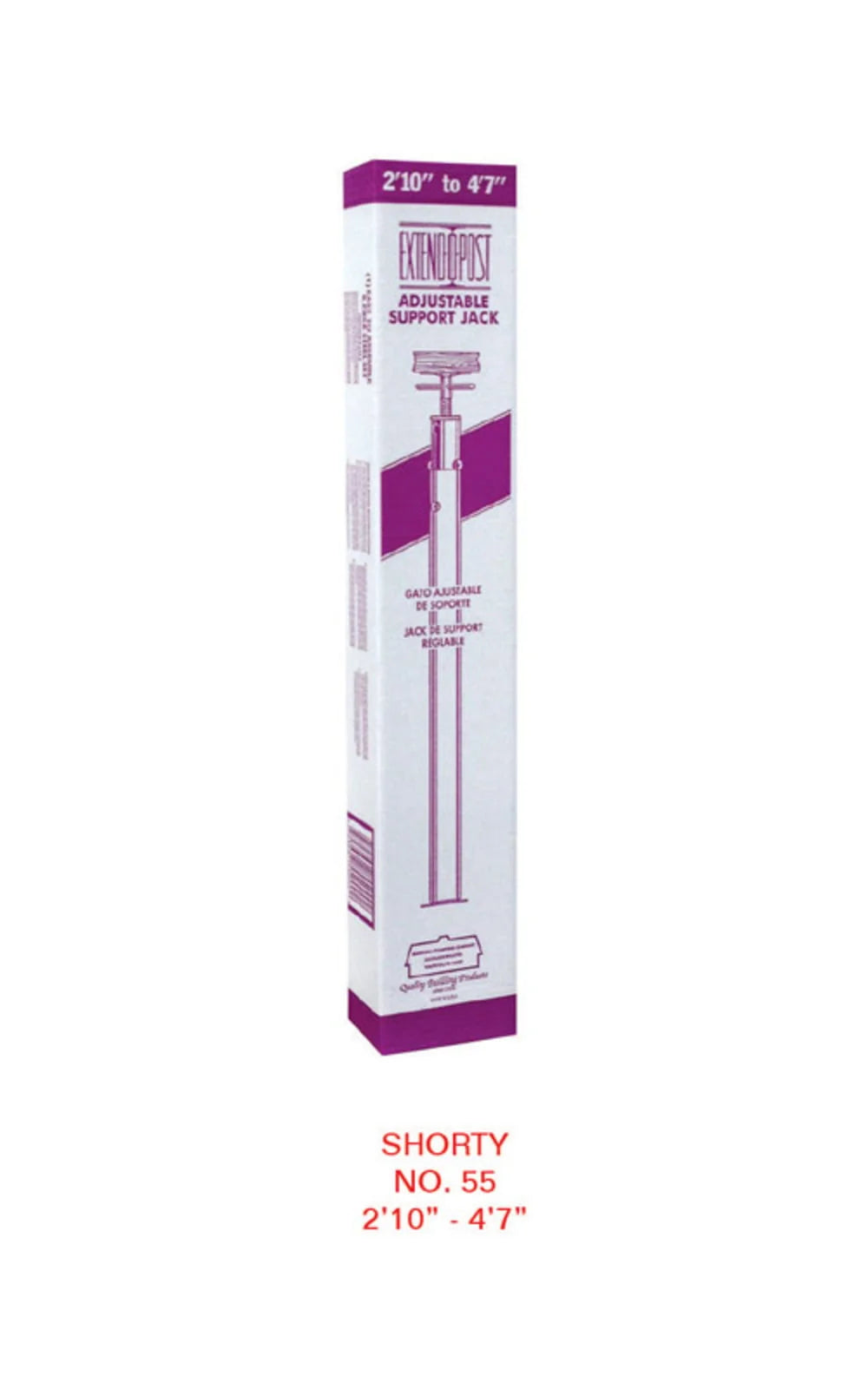 Marshall Stamping JP55 2 Ft. 10 in. - 4 Ft.7 in. Adjustable Jackpost