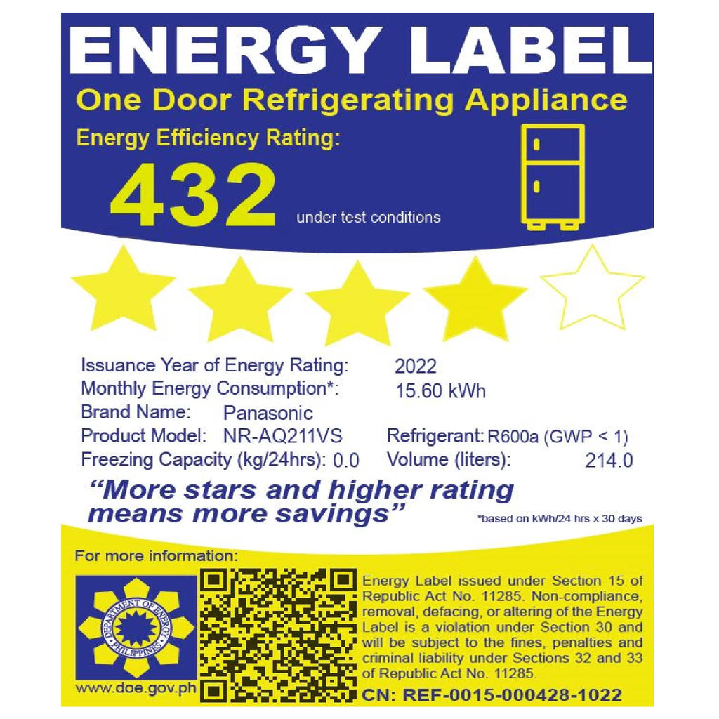 7.6 Cu. Ft. Single-Door Refrigerator Inverter