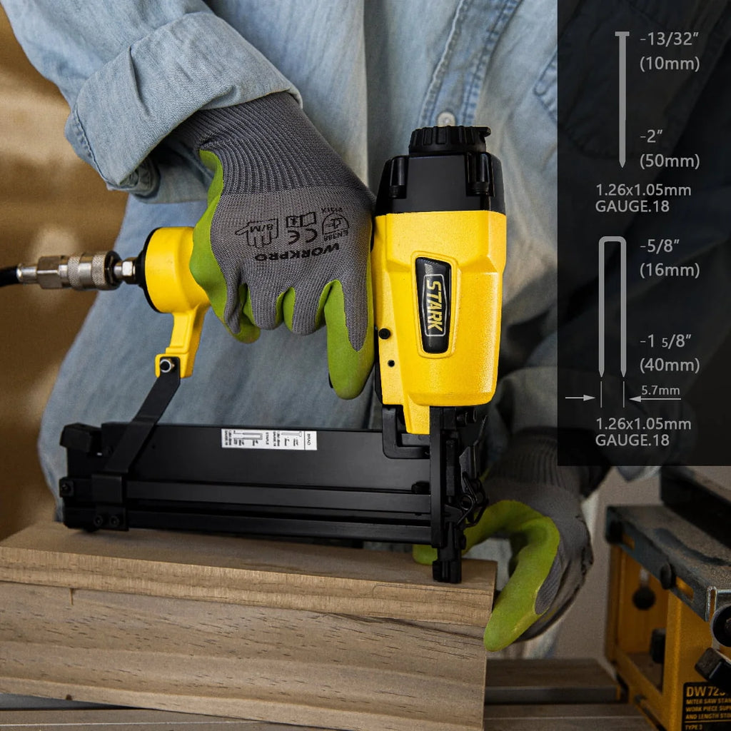 Stark 6 Gallon Pancake Air Compressor Combo Kit with 18 Ga Brad Nailer, 150 PSI, Oil-Free