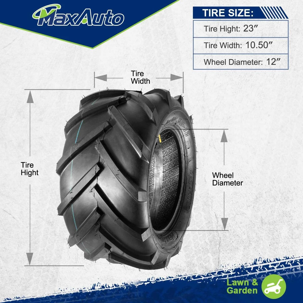 MaxAuto 23x10 50 12 23x10 5x12 23x10 50 Tubeless