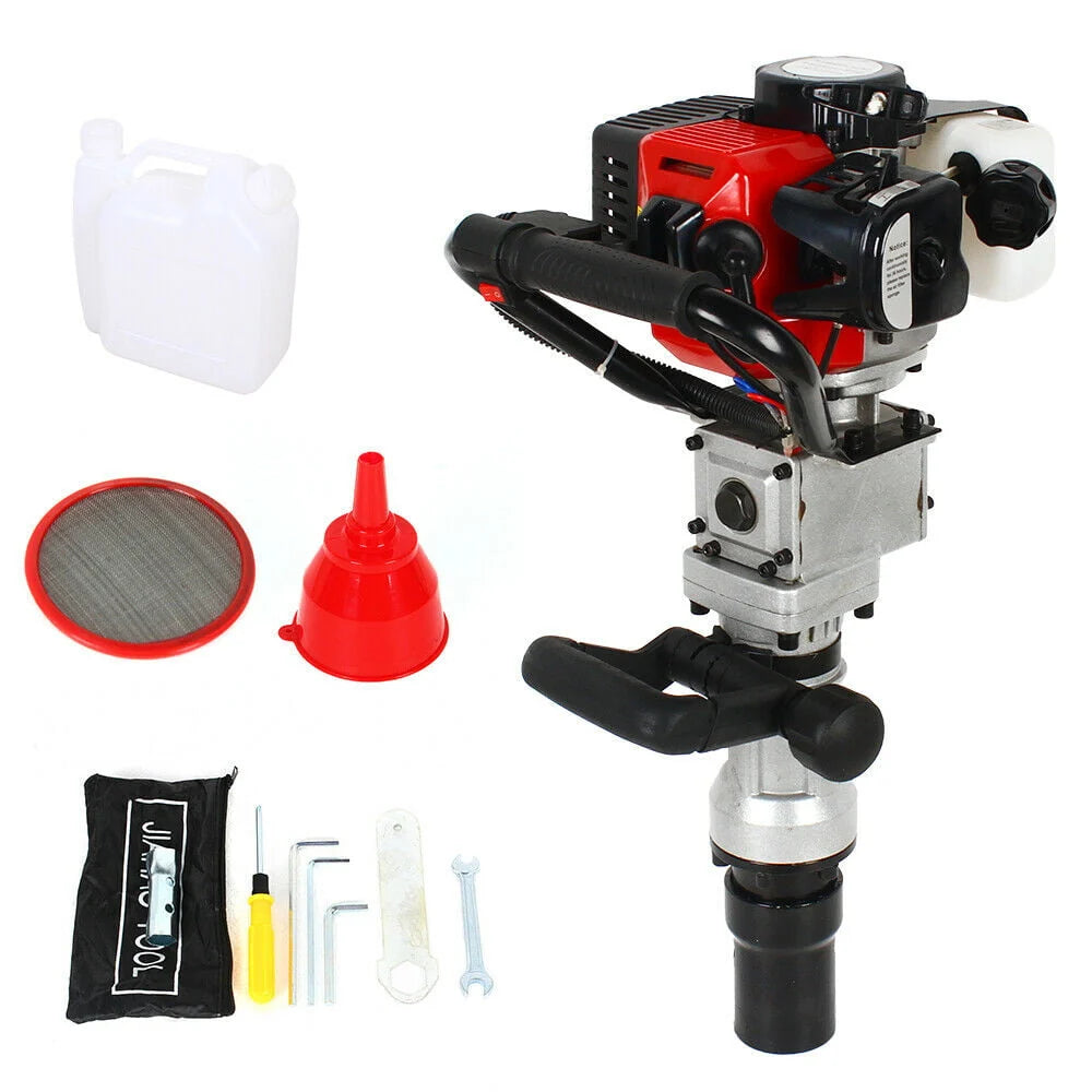 2 Stroke 32.6cc T Post Driver Gasoline Pile Driver Farm Fence Hammer Push Pile Kit Garden Piledriver Piling Machine