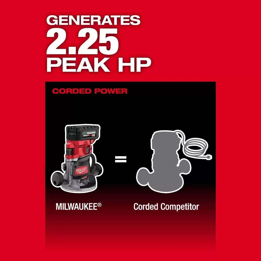 Milwaukee 2838-20 M18 FUEL 18V 1/2 Cordless Lithium-Ion Router - Bare Tool