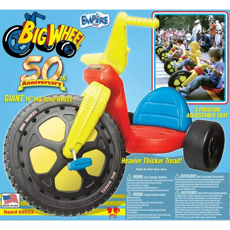 Alpha International Big Wheel 50th Anniversary 16 Inch Ride-On Toy (Ages 3+)