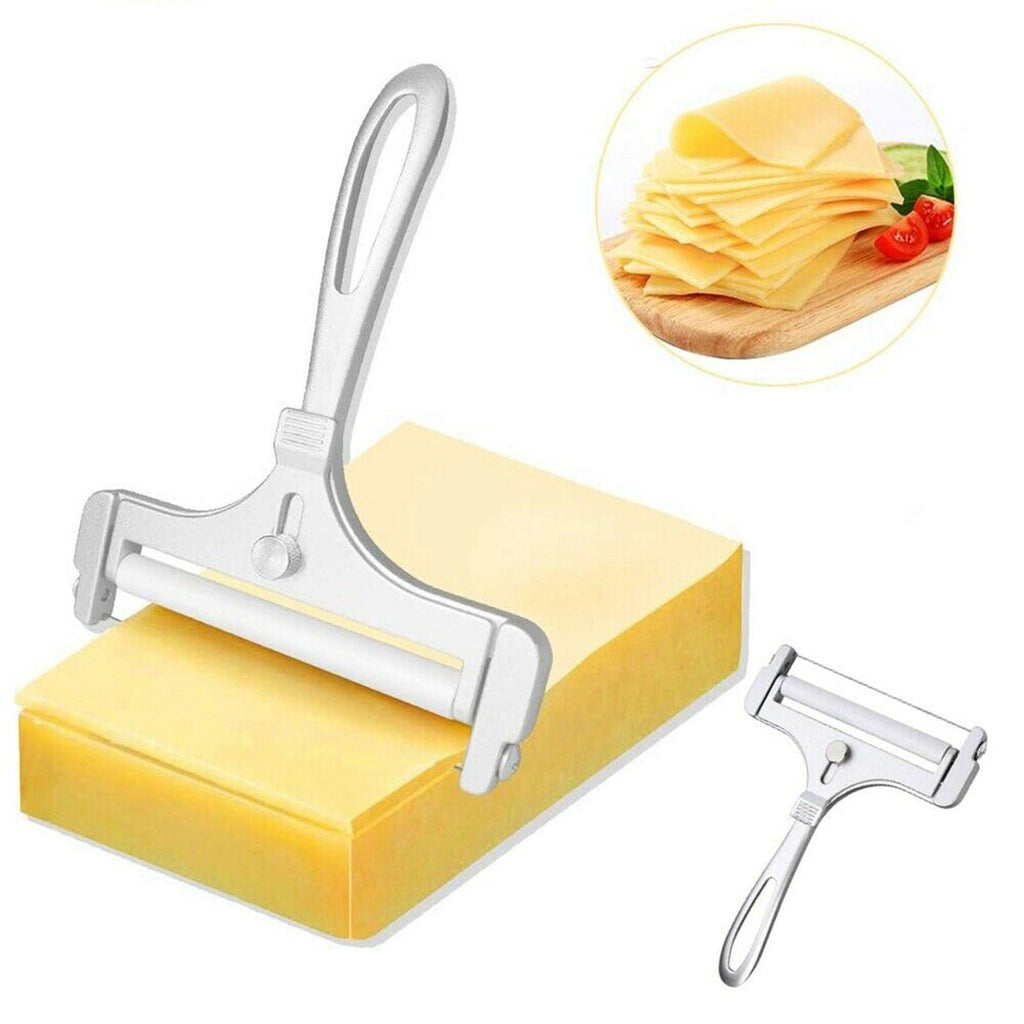 Cheese Slicer with Adjustable Thickness and Replaceable Cutting Wire, Non-Slip Base