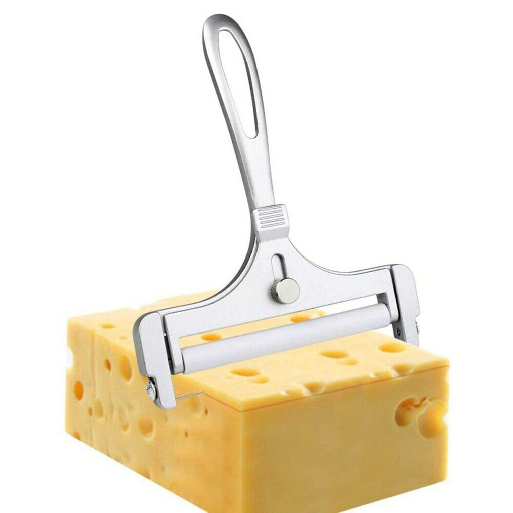 Cheese Slicer with Adjustable Thickness and Replaceable Cutting Wire, Non-Slip Base