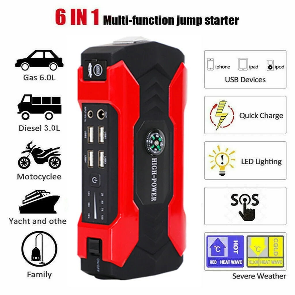 Tagital Portable Mini Slim 20000mAh Car Jump Starter Engine Battery Power Bank
