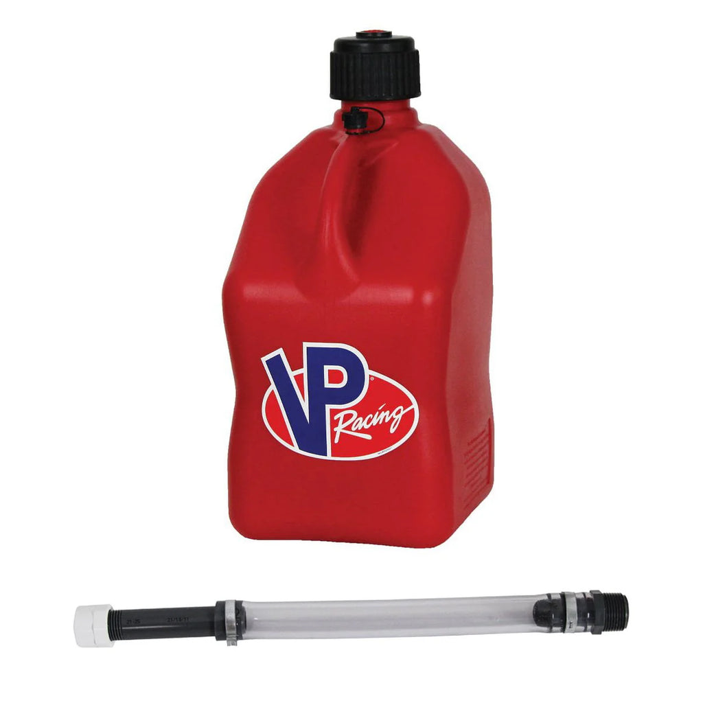 VP Racing Fuels Motorsport 5.5 Gal Utility Jugs with Hoses, Red (3 Pack)