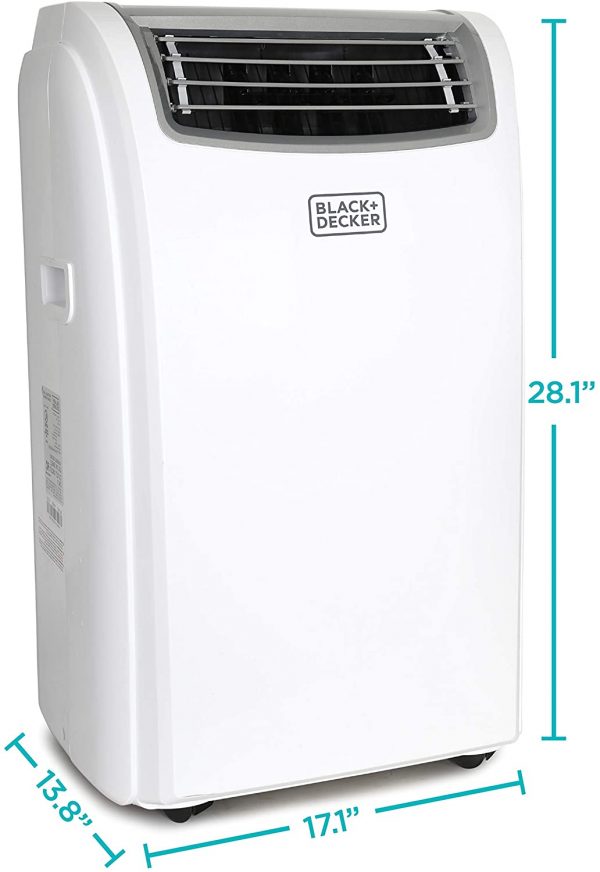14,000 BTU Portable Air Conditioner with Heat and Remote Control, White