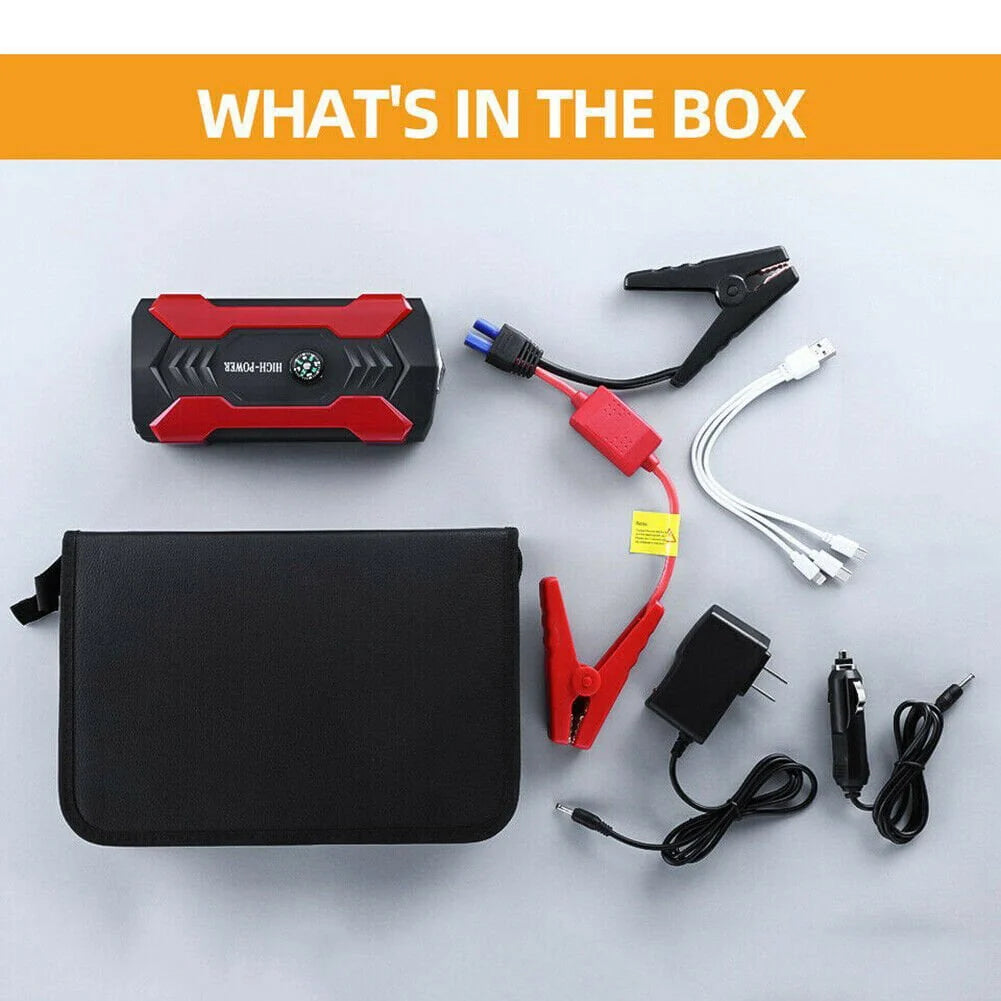 Car Jump Starter, 99800mAh Portable Charger Power Bank with LED Flash Light