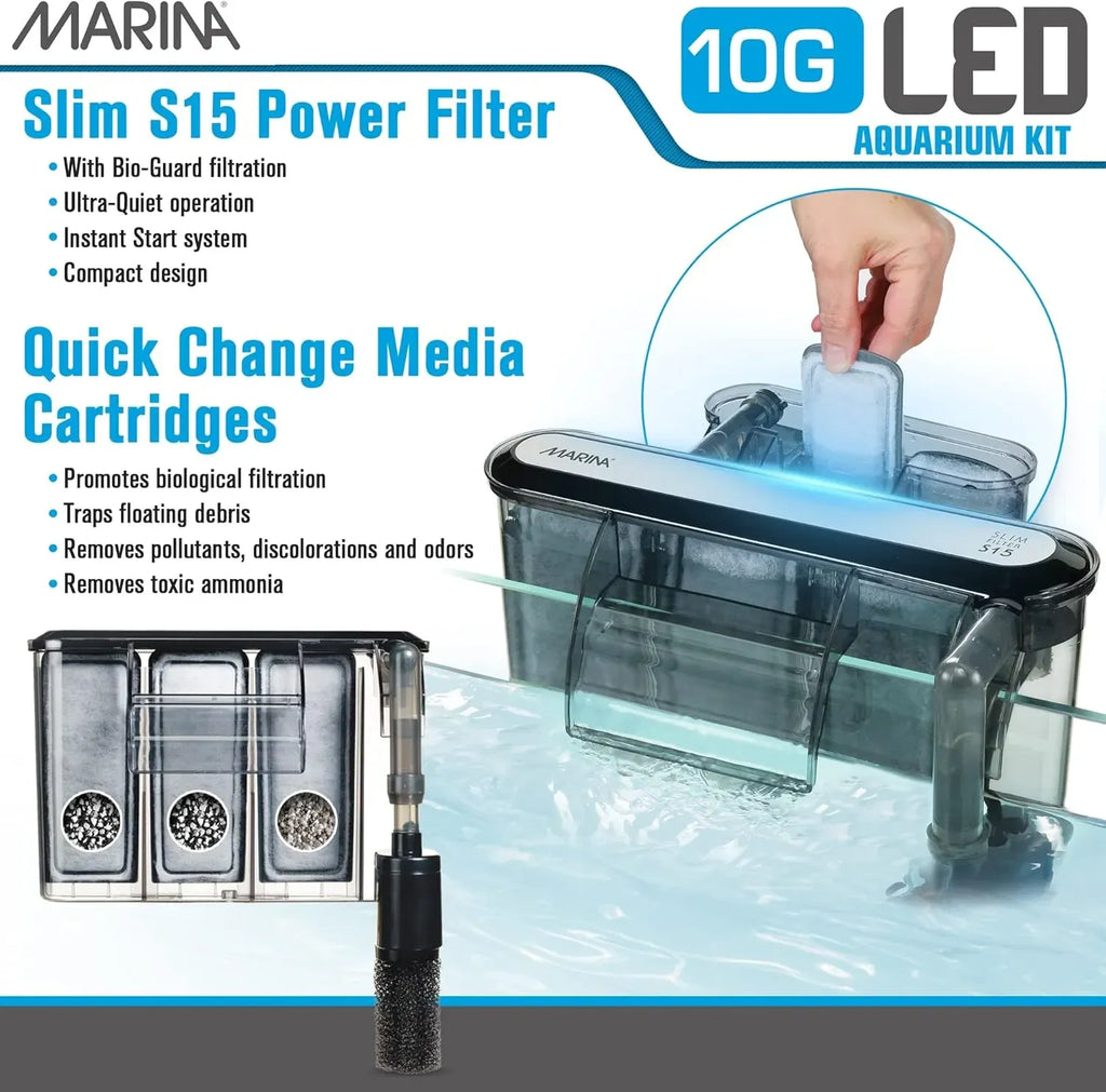 Marina LED Aquarium Kit, 10 gallon