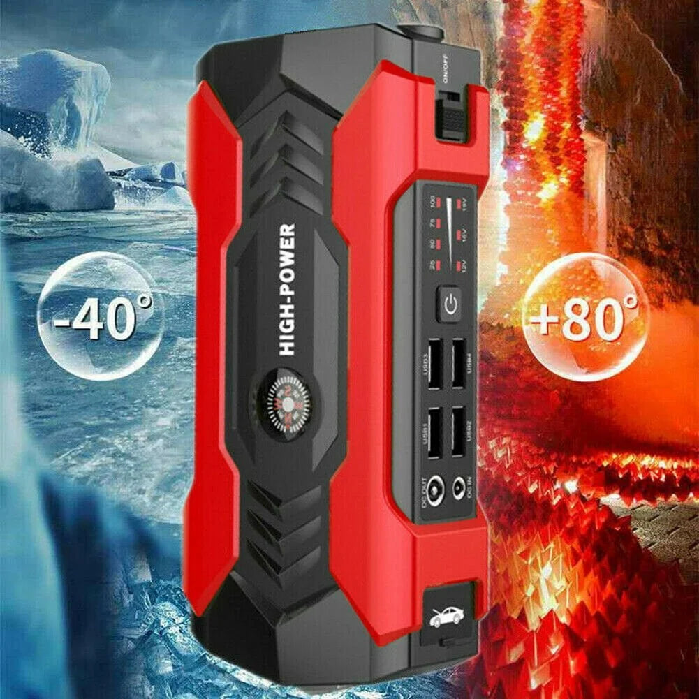 Car Jump Starter, 99800mAh Portable Charger Power Bank with LED Flash Light