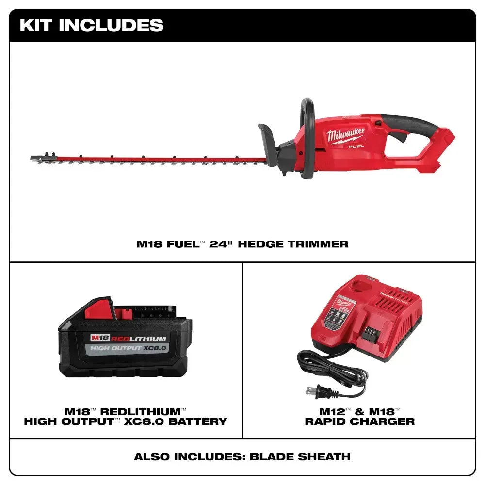 Milwaukee 2726-21HD M18 FUEL 18V 24-Inch Ergonomic Hedge Trimmer Kit