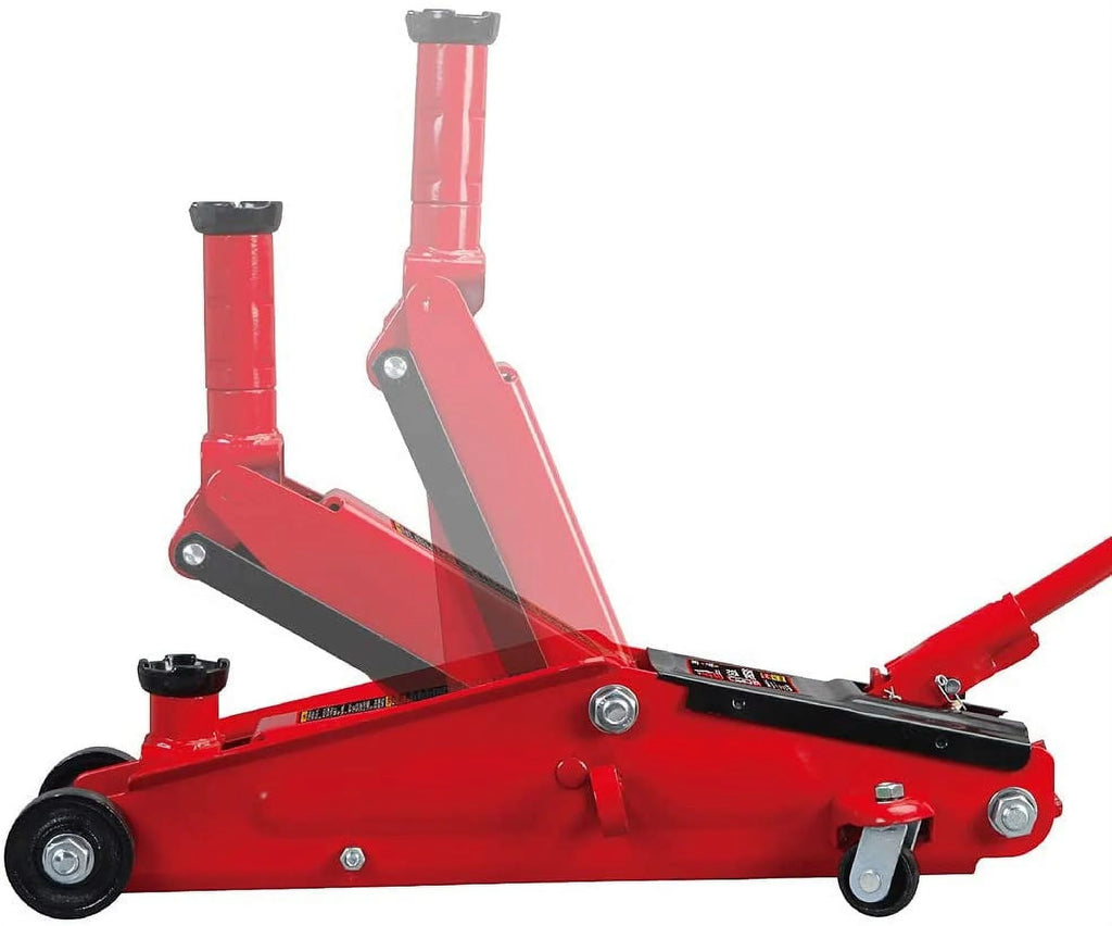Big Red 3 Ton Hydraulic Trolley Service/Floor Jack with Extra Saddle, Fits SUVs and Trucks, Red, W8306